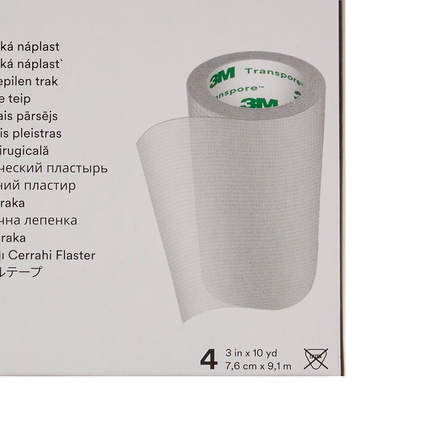 3M™ Transpore™ Medical Tape Transparent 3 Inch X 10 Yard Plastic NonSterile (5765_BX)