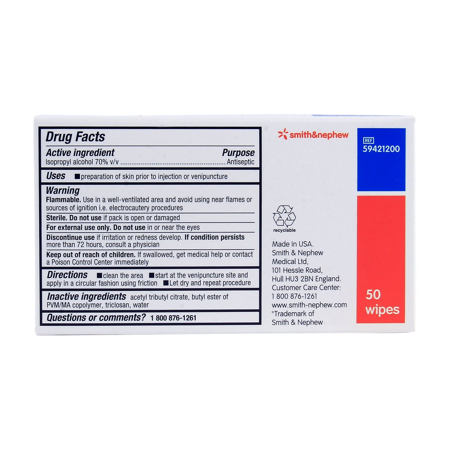 IV PREP™ Alcohol Prep Pad 70% Strength Isopropyl Alcohol Individual Packet Sterile (175828_CS)