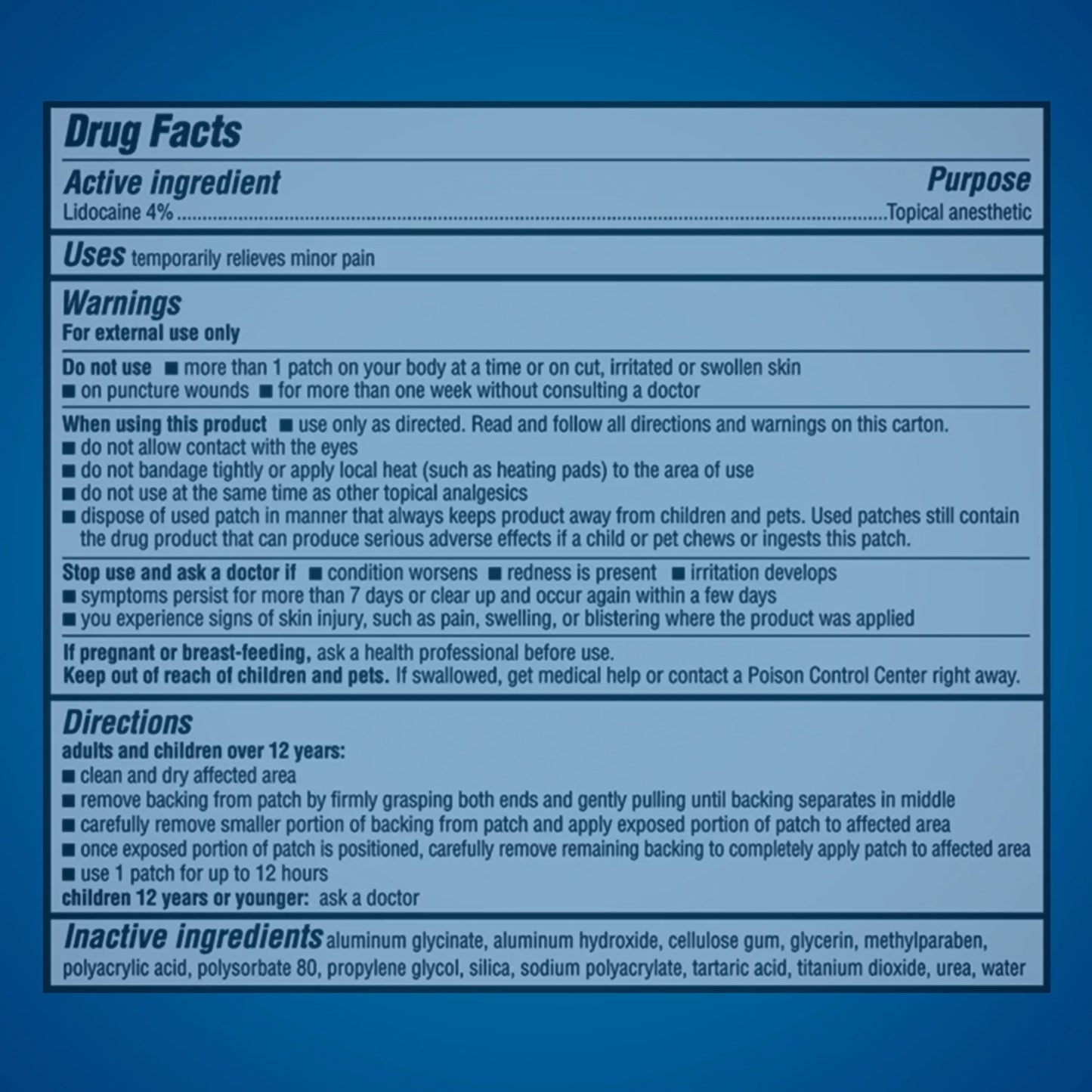 Aspercreme® Topical Pain Relief 4% Strength Lidocaine Patch (1230692_BX)