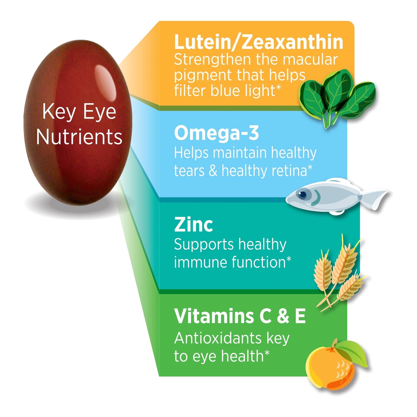 Ocuvite® Adult 50+ Multivitamin Supplement Ascorbic Acid / Vitamin E 30 IU - 150 mg Strength Softgel 50 per Bottle (902215_BT)