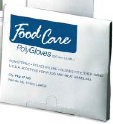 Foodcare™ Food Service Glove Large Textured Clear Polyethylene (724026_BX)