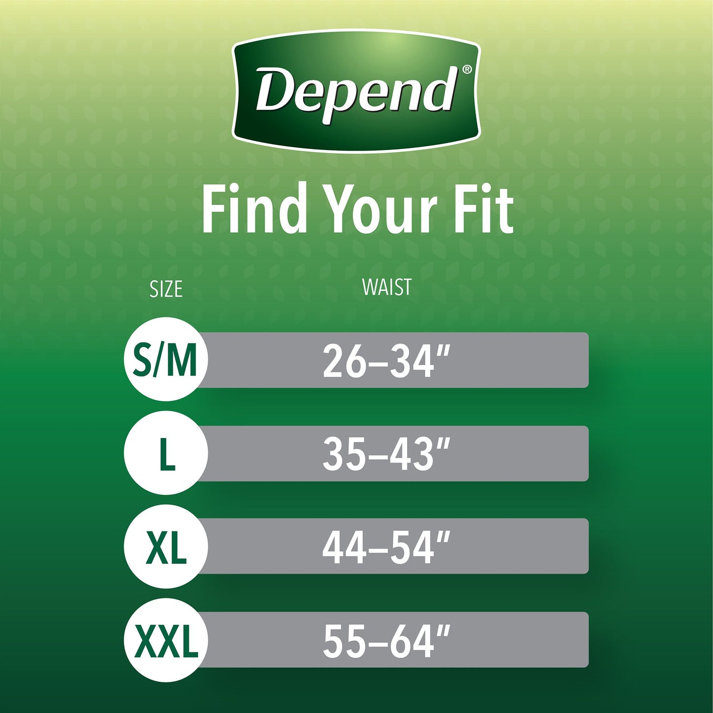 Depend® Fresh Protection Male Adult Absorbent Underwear Waistband Style Small / Medium Disposable Heavy Absorbency (984194_CS)