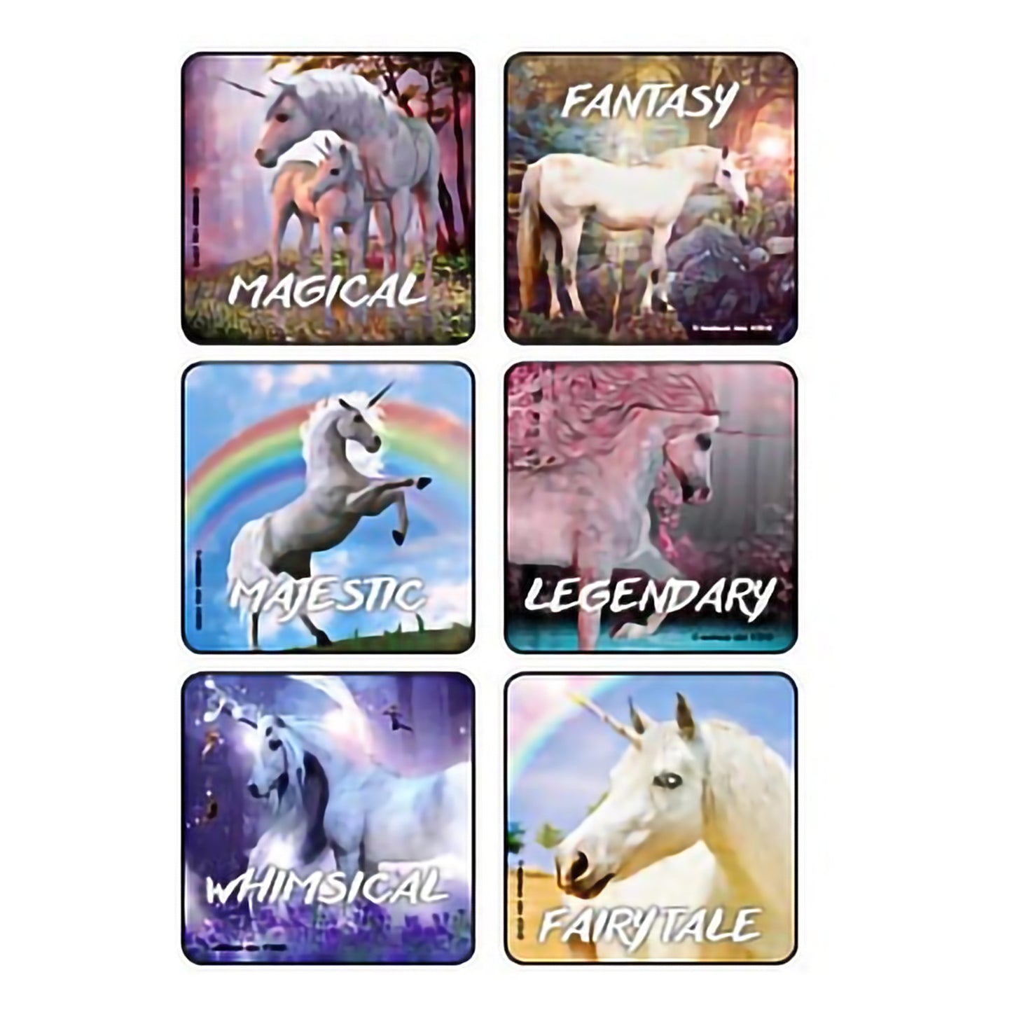 Kids Love Stickers® 90 per Roll Fantasy Unicorns Sticker 2-1/2 Inch (1133524_RL)