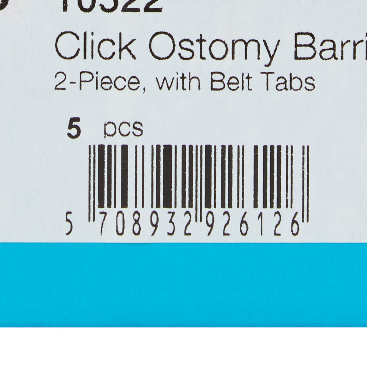 SenSura® Mio Click Ostomy Barrier Trim to Fit, Extended Wear Elastic Adhesive 60 mm Flange Blue Code System 10 to 55 mm Opening (883917_EA)