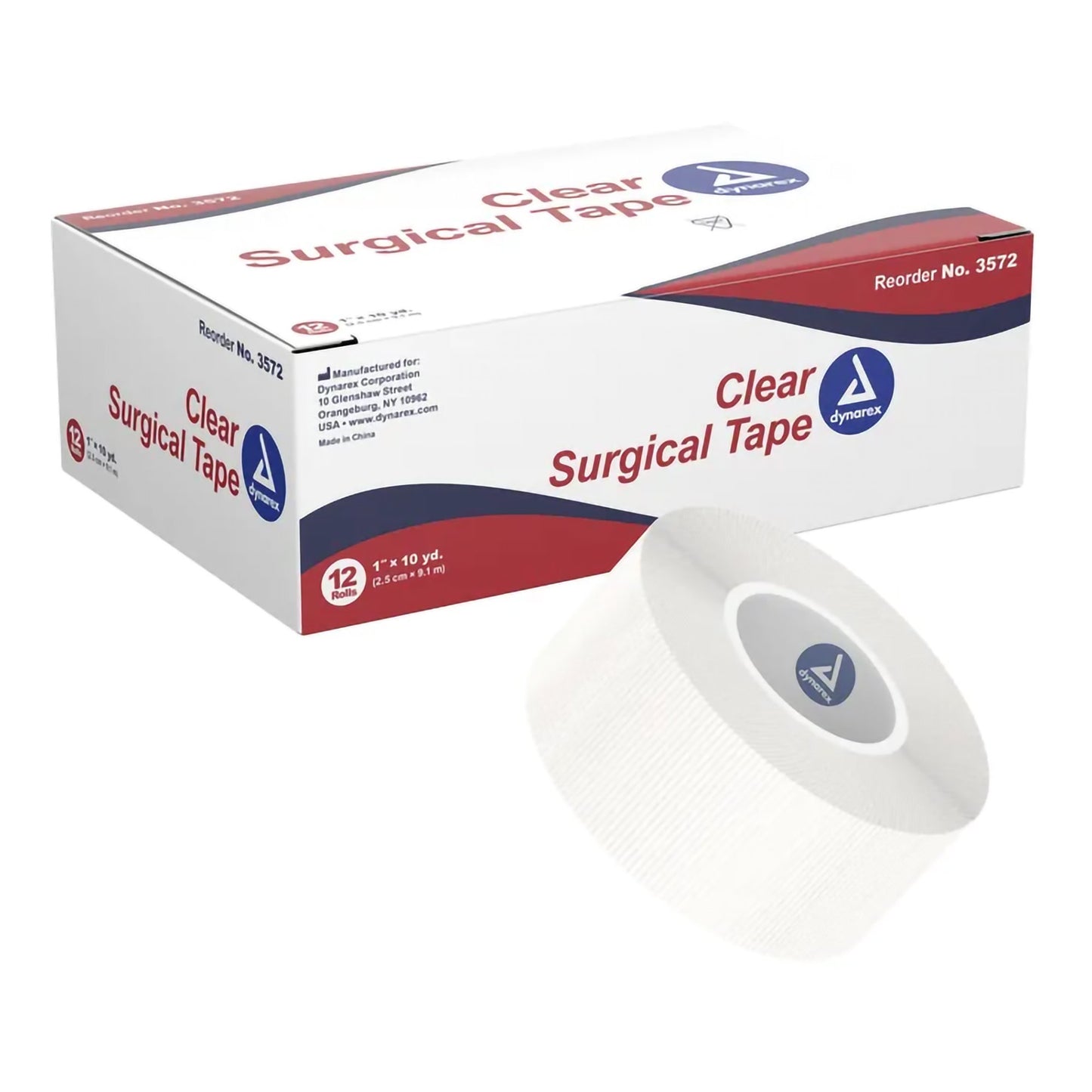 Dynarex® Medical Tape Transparent 1 Inch X 10 Yard Adhesive NonSterile (720269_BX)