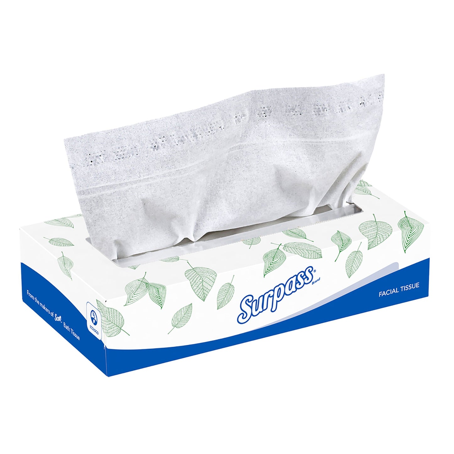 Surpass Facial Tissue White 8 X 8-2/5 Inch 100 Count (333758_CS)