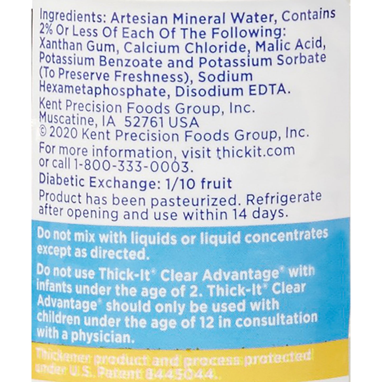 Thick-It® Clear Advantage® Thickened Water 8 oz. Bottle Unflavored Liquid IDDSI Level 3 Moderately Thick/Liquidized (734892_EA)