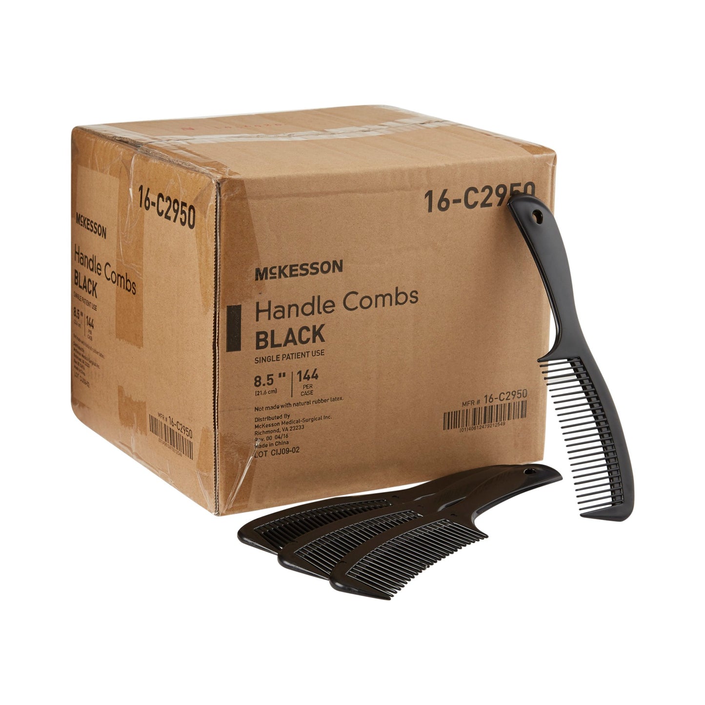 McKesson Handle Comb 8.5 Inch Black Polypropylene (763295_CS)