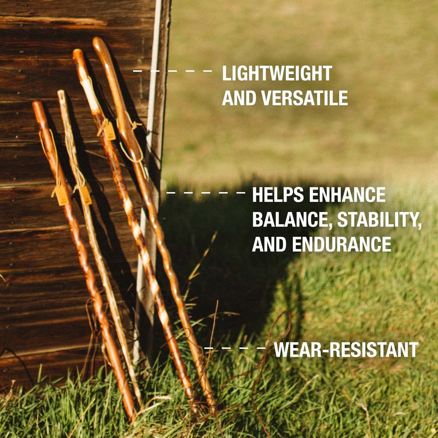 Brazos™ Twisted Fitness Walker Walking Stick Wood 55 Inch Height Brown (1229038_EA)