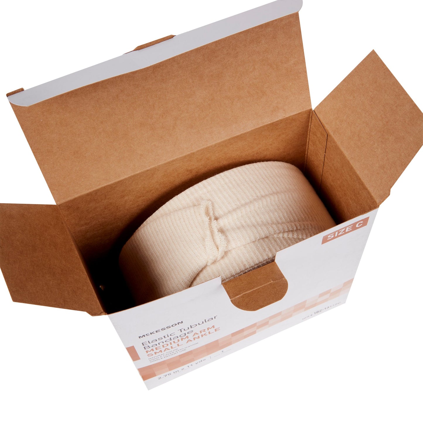 McKesson Spandagrip™ Elastic Tubular Support Bandage 2-3/4 Inch X 11 Yard Medium Arm / Small Ankle Pull On Natural NonSterile Size C Standard Compression (1112848_BX)