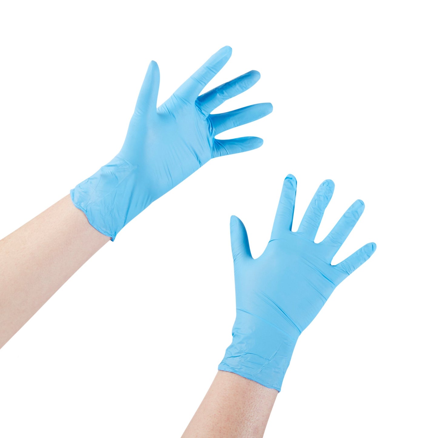 McKesson Confiderm® 3.8 Exam Glove Small NonSterile Nitrile Standard Cuff Length Textured Fingertips Blue Not Rated (921610_BX)