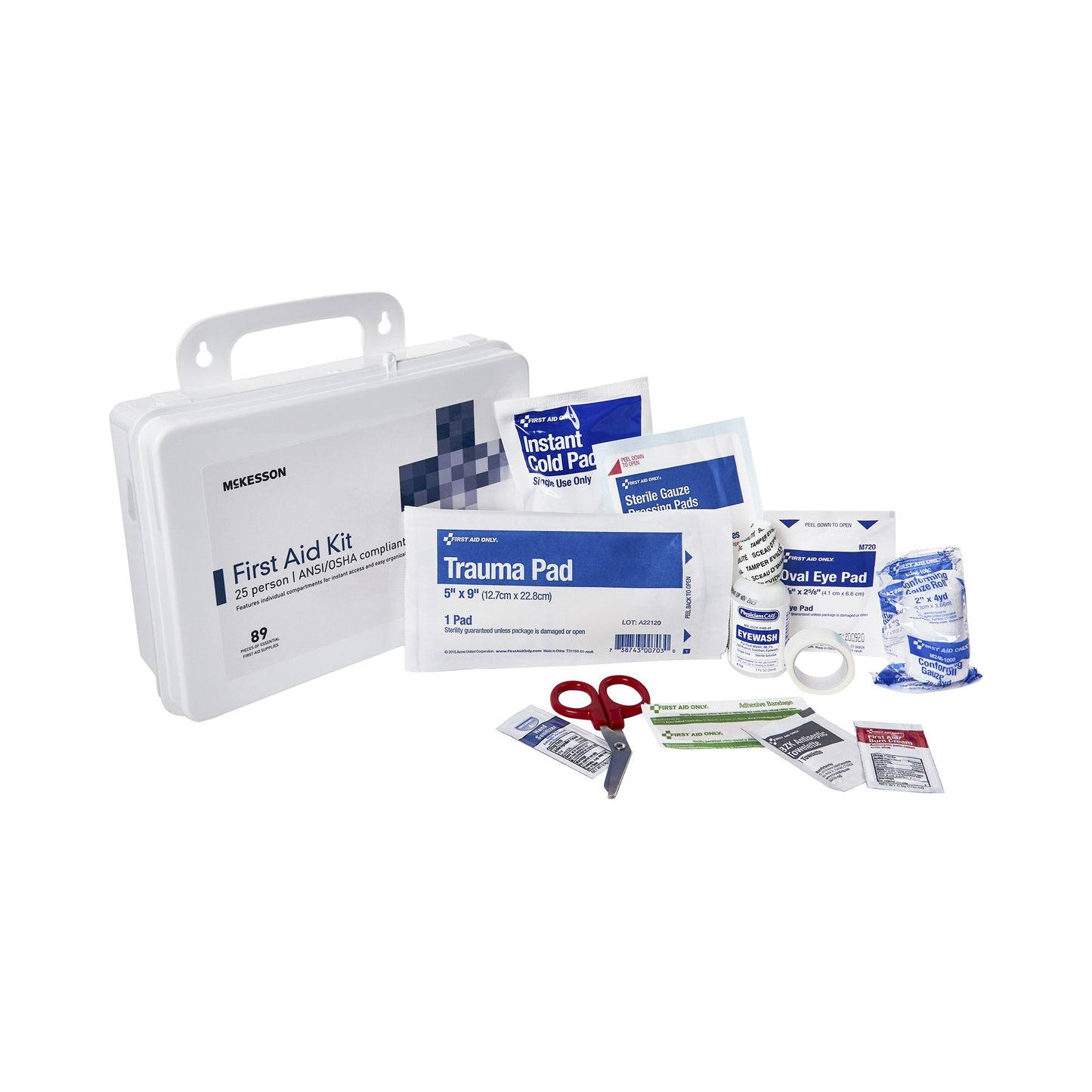 McKesson First Aid Kit 25 Person Plastic Case (1066510_EA)