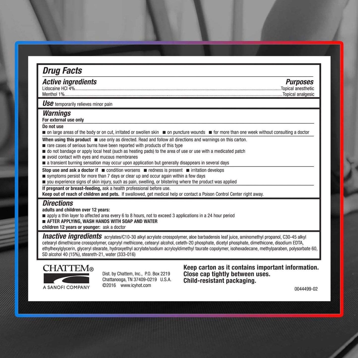 Icy Hot® Topical Pain Relief Lidocaine Cream 2.7 oz. (1230698_EA)