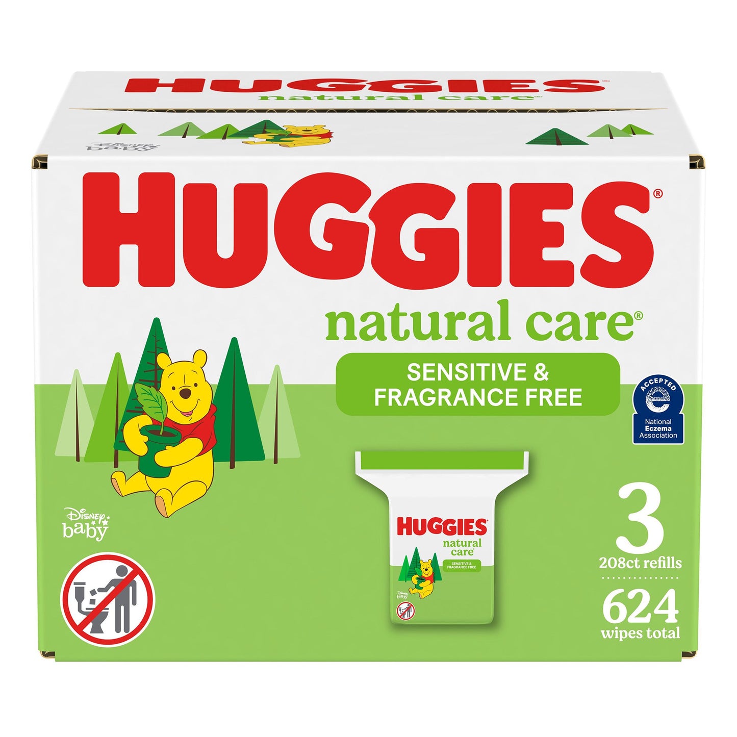 Huggies® Natural Care® Baby Wipe Soft Pack Unscented 624 Count (1187655_CS)