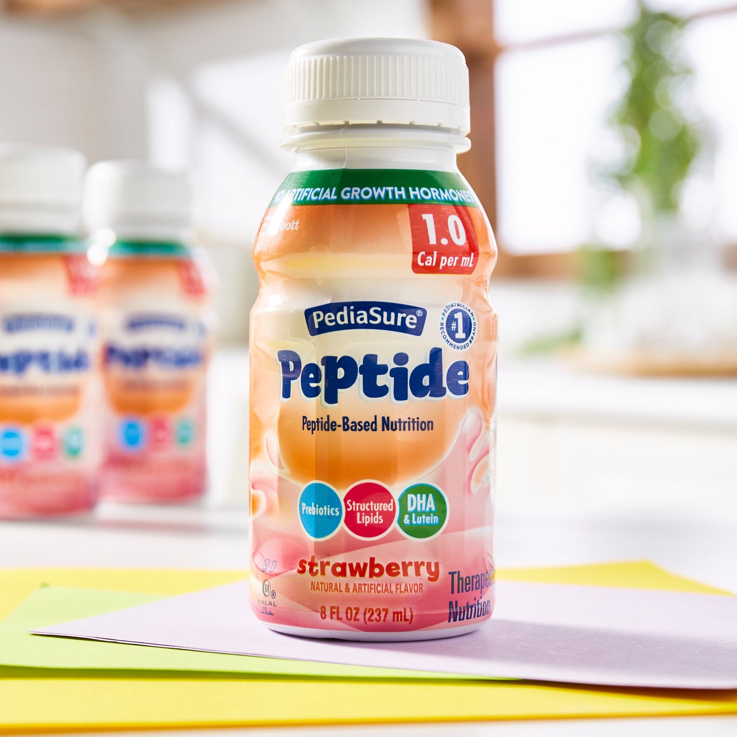 PediaSure® Peptide 1.0 Cal Pediatric Oral Supplement Strawberry Flavor 8 oz. Bottle Liquid Peptide Malabsorption / Maldigestion (1143668_EA)