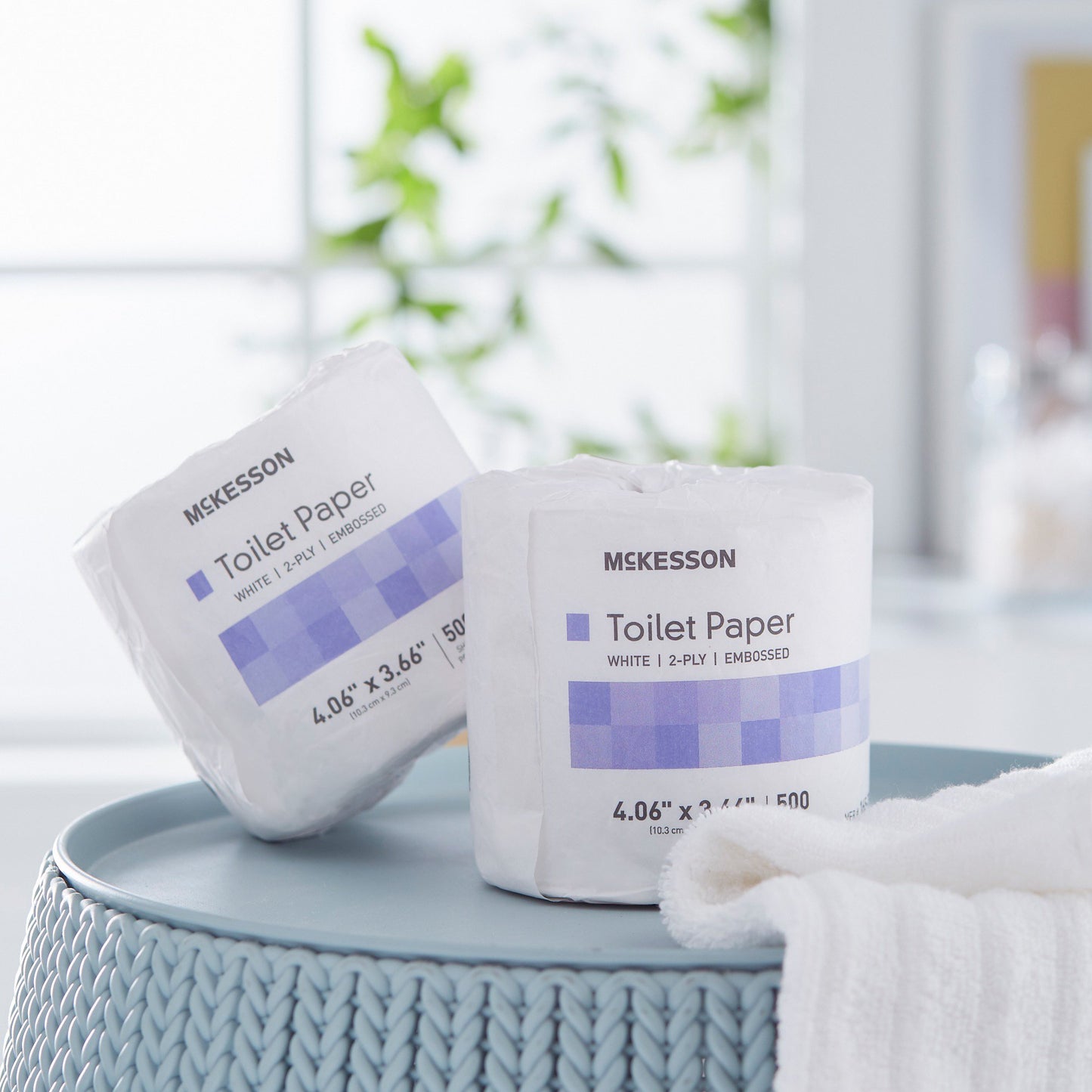 McKesson Toilet Tissue White 2-Ply Standard Size Cored Roll 500 Sheets 3-3/5 X 4 Inch (1045390_CS)