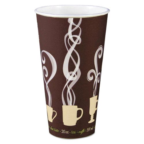 Dart Thermoguard Insulated Paper Hot Cups, 20 oz, Steam Print, 600/Carton (DCCDWTG20ST)