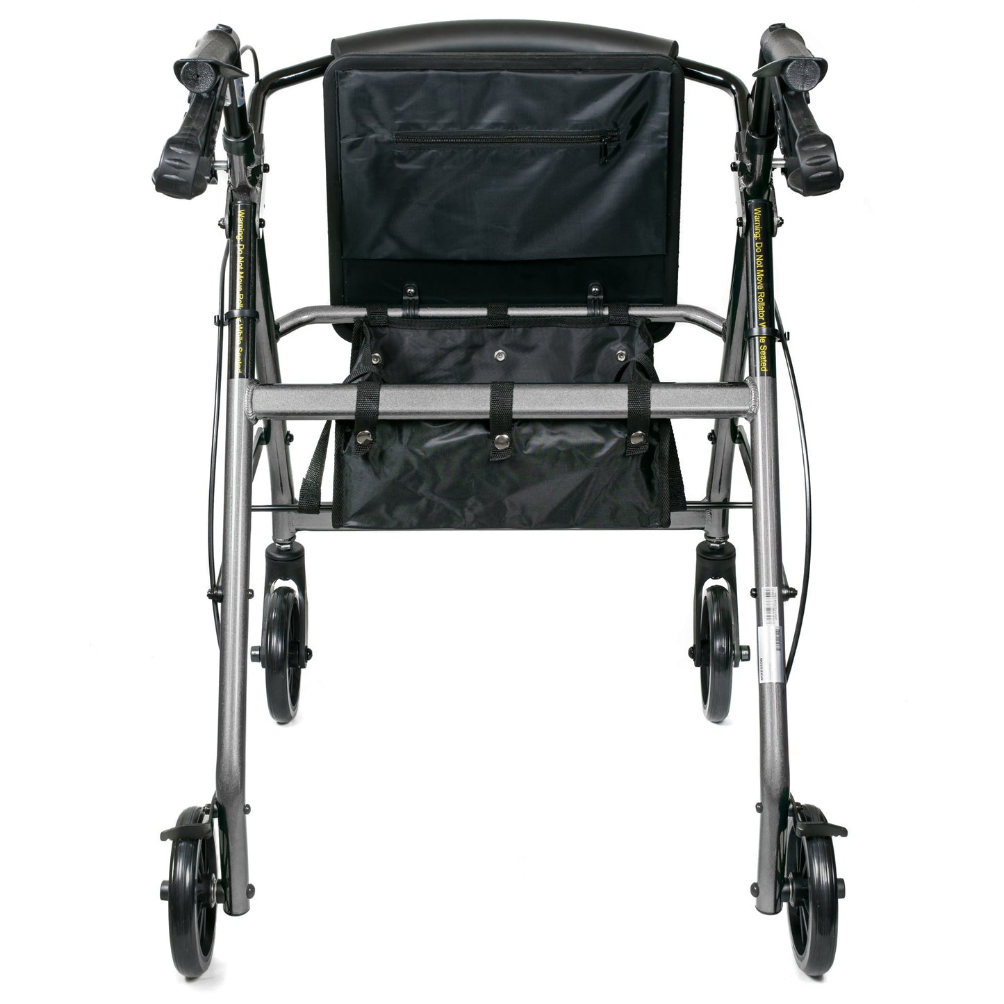 McKesson 4 Wheel Rollator Silver Adjustable Height / Folding Aluminum Frame (1065267_EA)