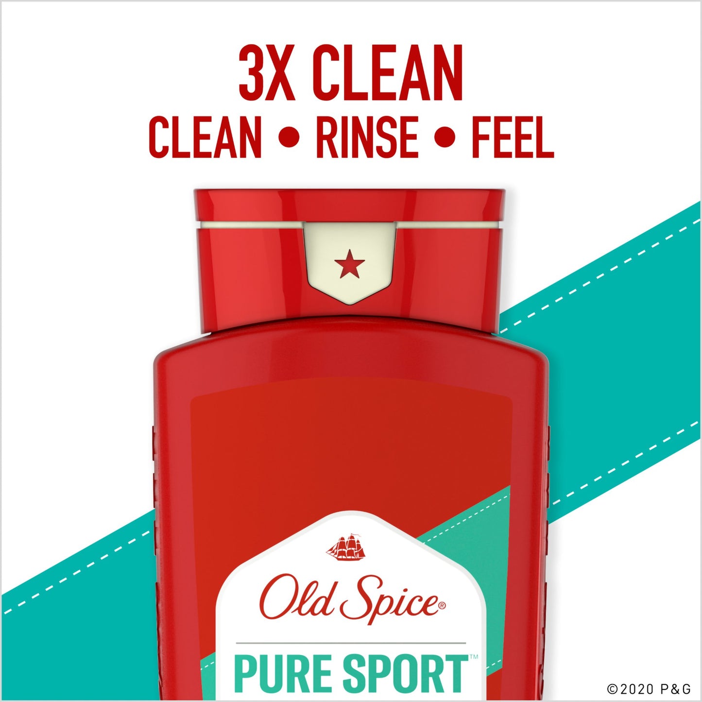 Old Spice® Pure Sport Body Wash Liquid 18 oz. Bottle Clean Scent (1231744_EA)