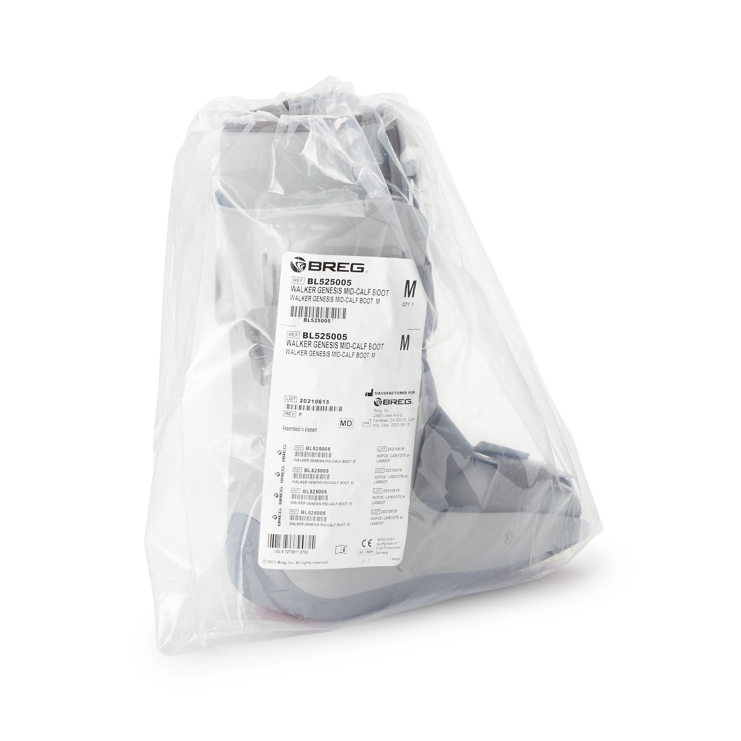 Breg® Genesis Mid-Calf Air Walker Boot Pneumatic Adult Medium Mid-Calf (1038528_EA)