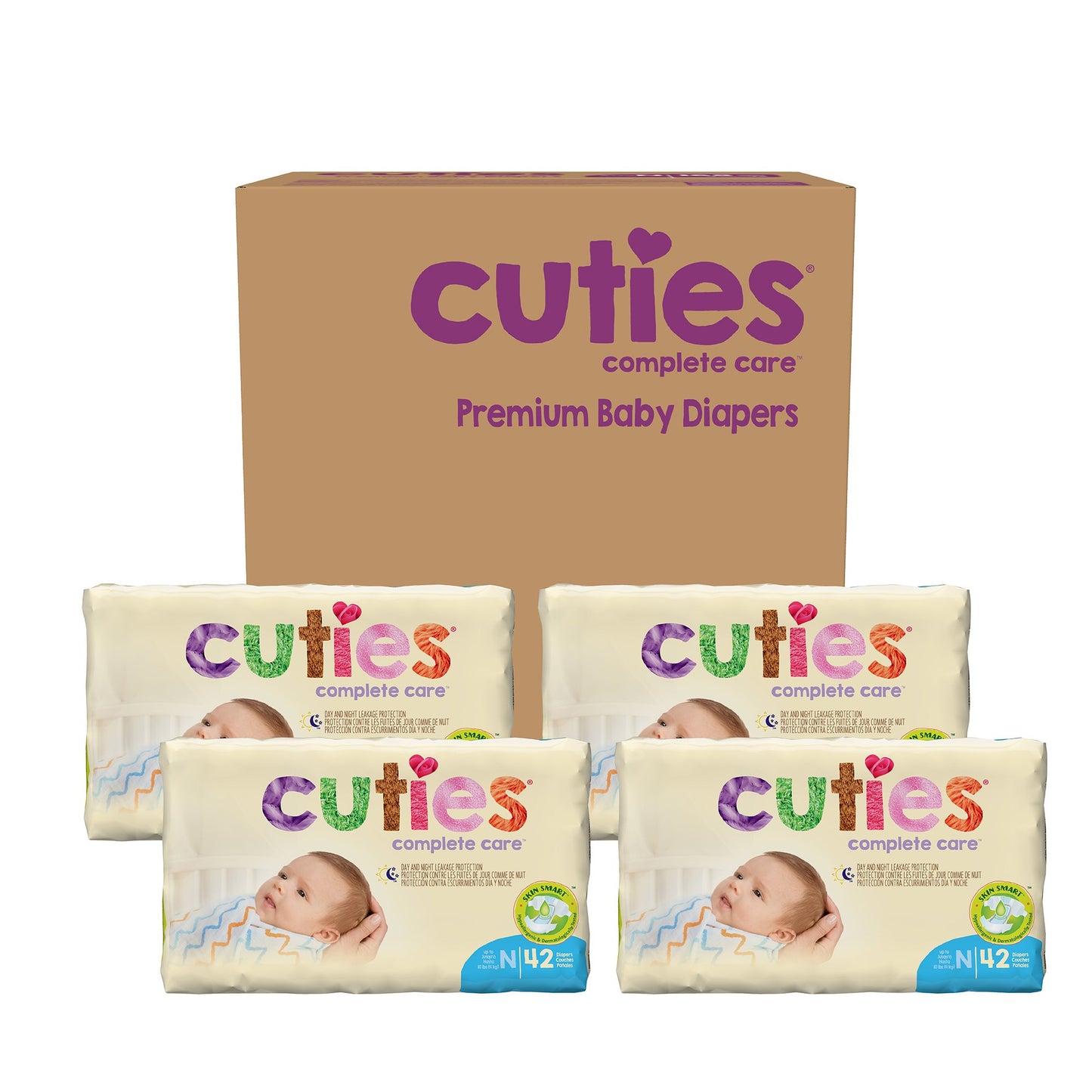 Cuties® Complete Care Unisex Baby Diaper Newborn Disposable Heavy Absorbency (706277_CS)