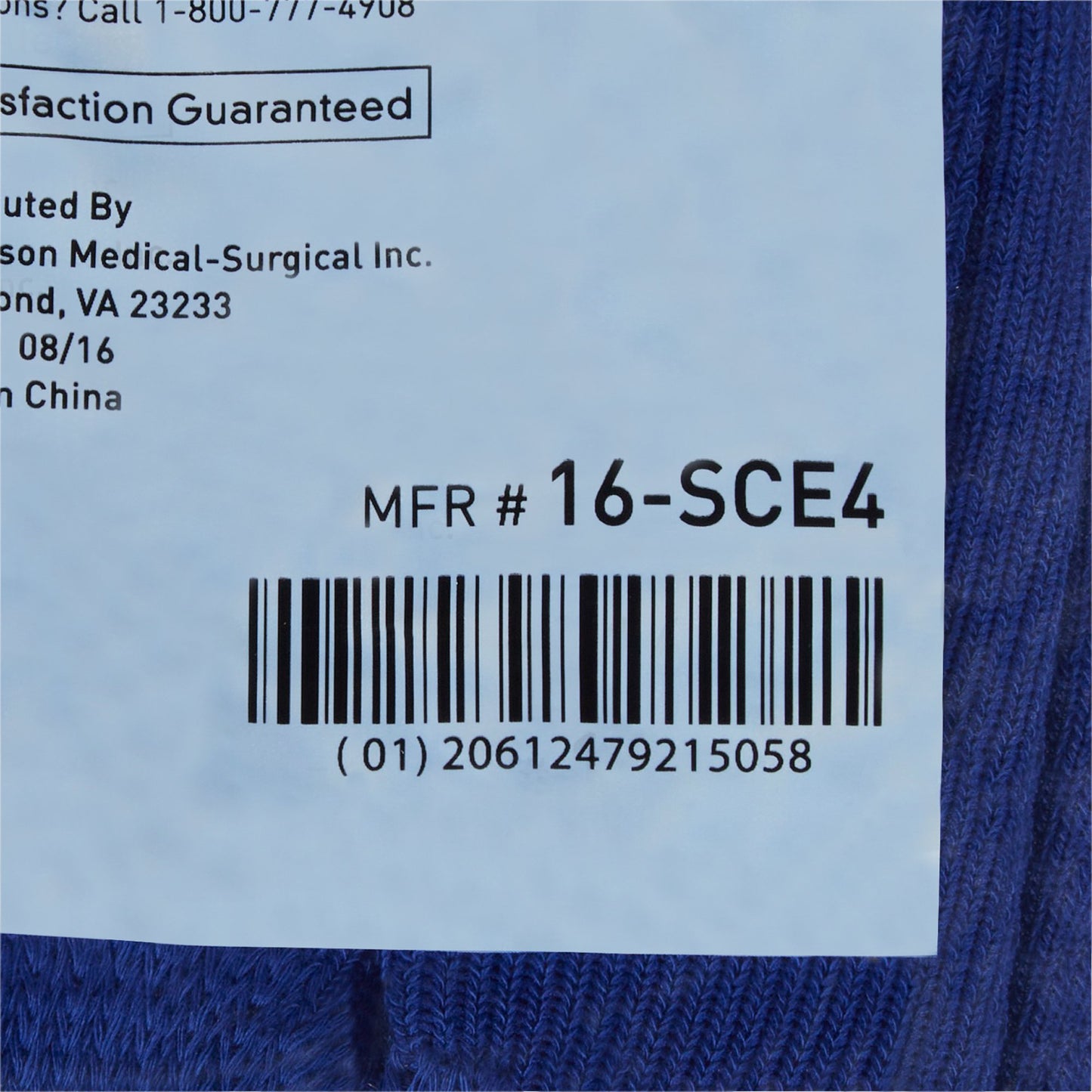 McKesson Slipper Socks Unisex Adult Bariatric / X-Wide Single Tread Single Patient Use Royal Blue (1038462_PR)