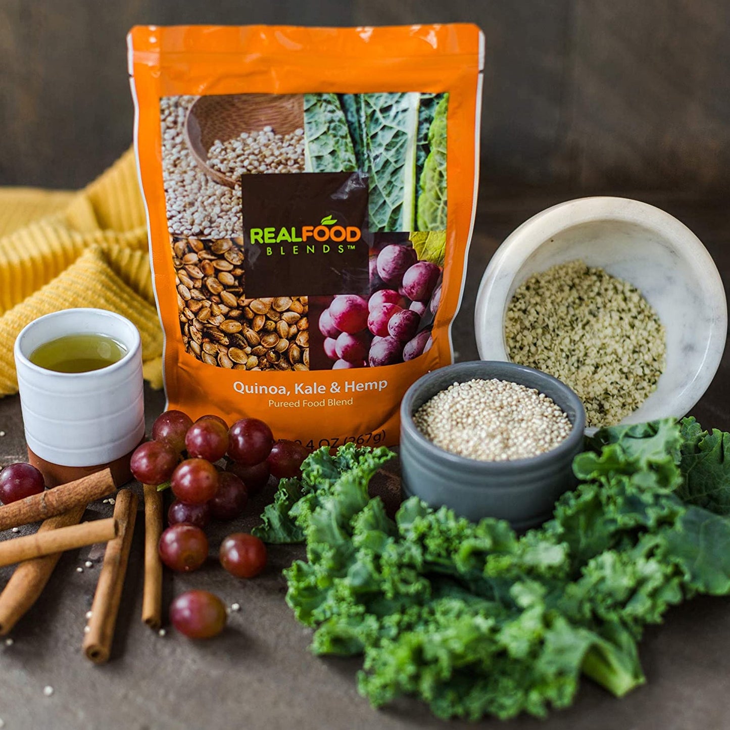 Real Food Blends® Tube Feeding Formula Quinoa / Kale / Hemp Flavor Liquid 9.4 oz. Pouch (979852_CS)