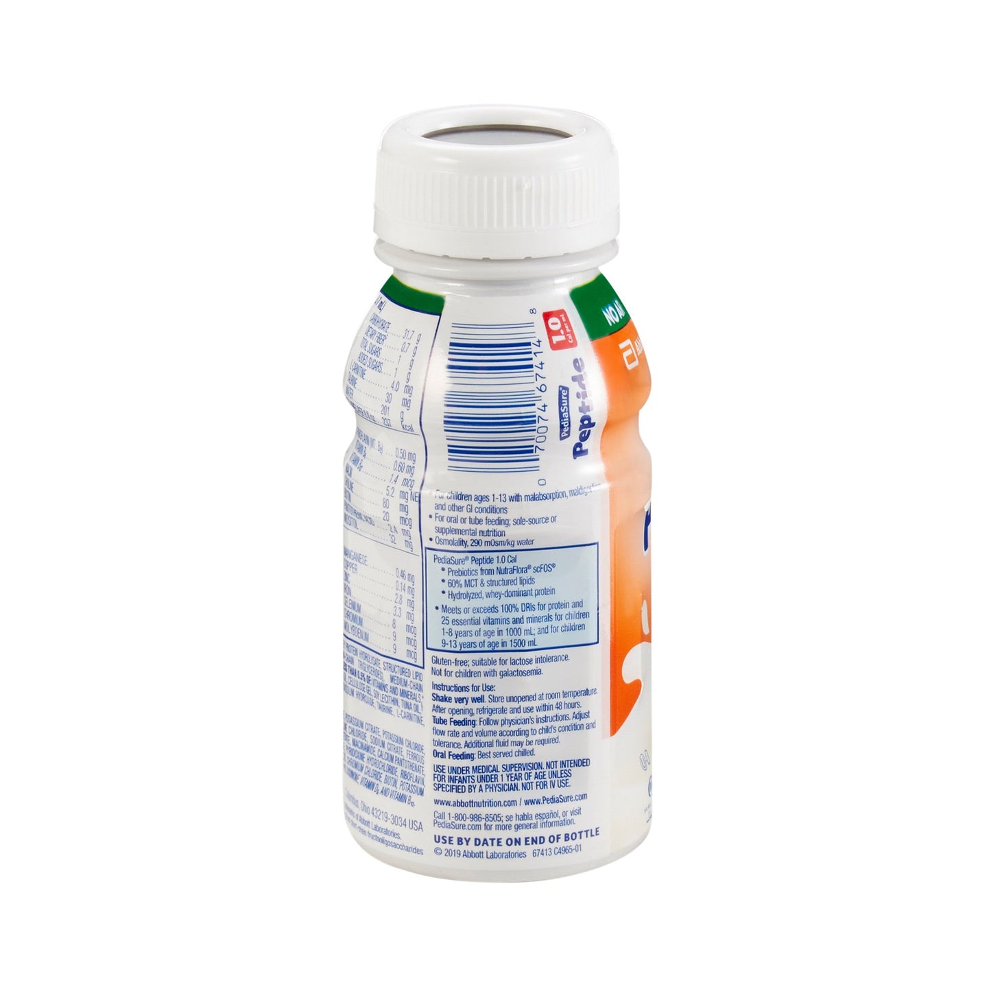 PediaSure® Peptide 1.0 Cal Pediatric Oral Supplement Unflavored 8 oz. Bottle Liquid Peptide Malabsorption / Maldigestion (1143669_EA)