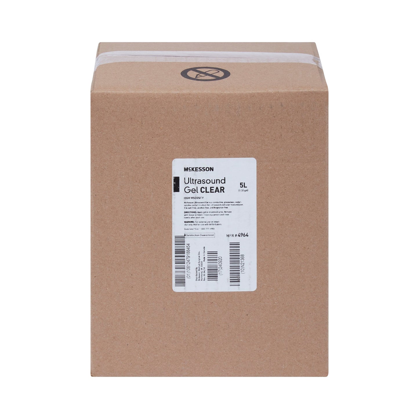 McKesson Ultrasound Gel High Viscosity 5 Liter Jug NonSterile (875484_CS)