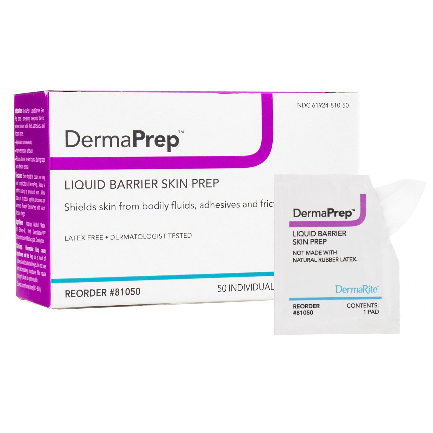 DermaPrep™ Skin Barrier Wipe 60% Strength Isopropyl Alcohol Individual Packet NonSterile (988359_BX)
