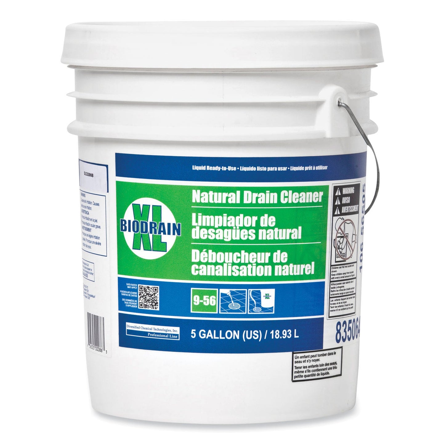 DCT Bio Drain XL Natural Drain Cleaner, 5 gal Jug (PPL00086)