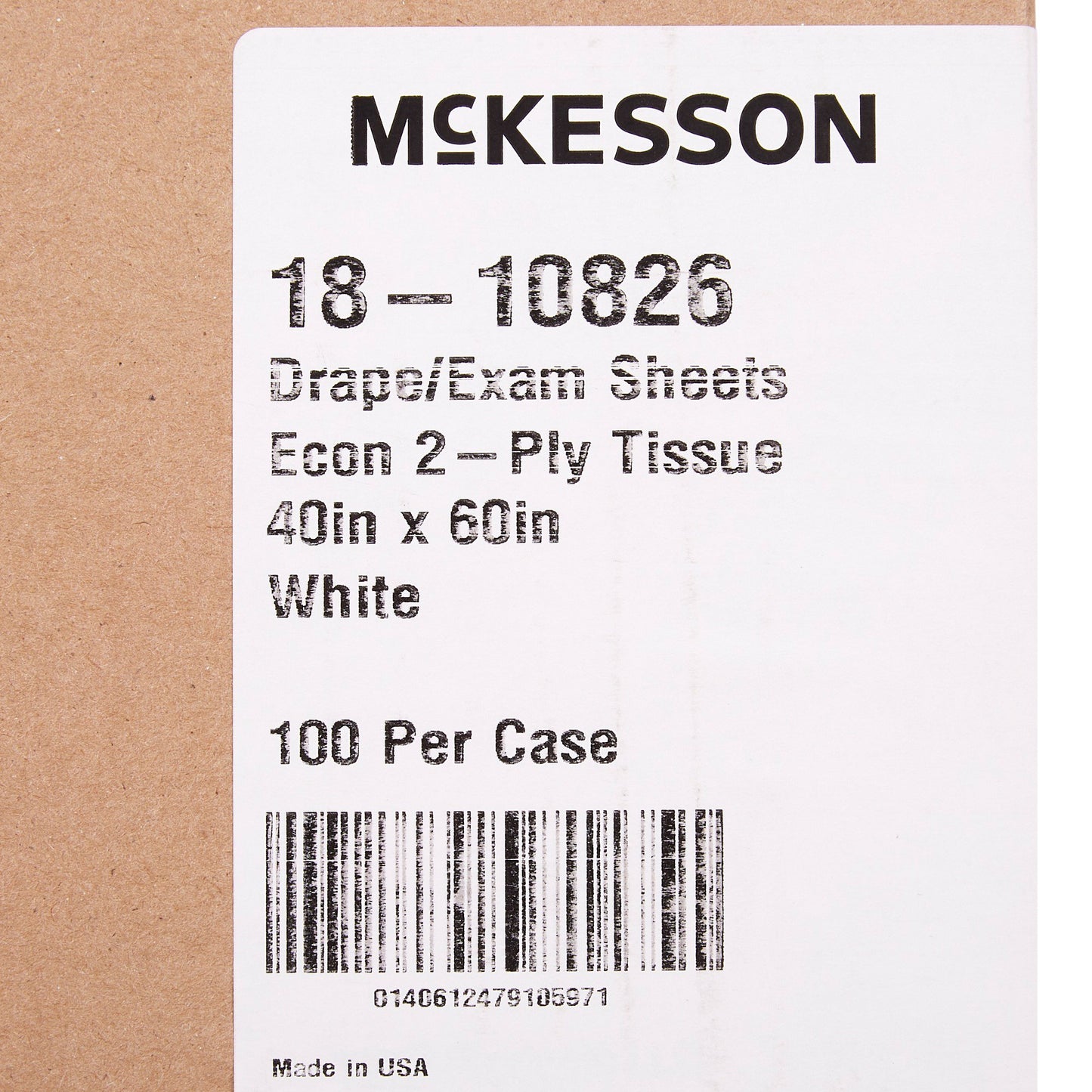 McKesson General Purpose Drape Physical Exam Drape 40 W X 60 L Inch NonSterile (201056_EA)