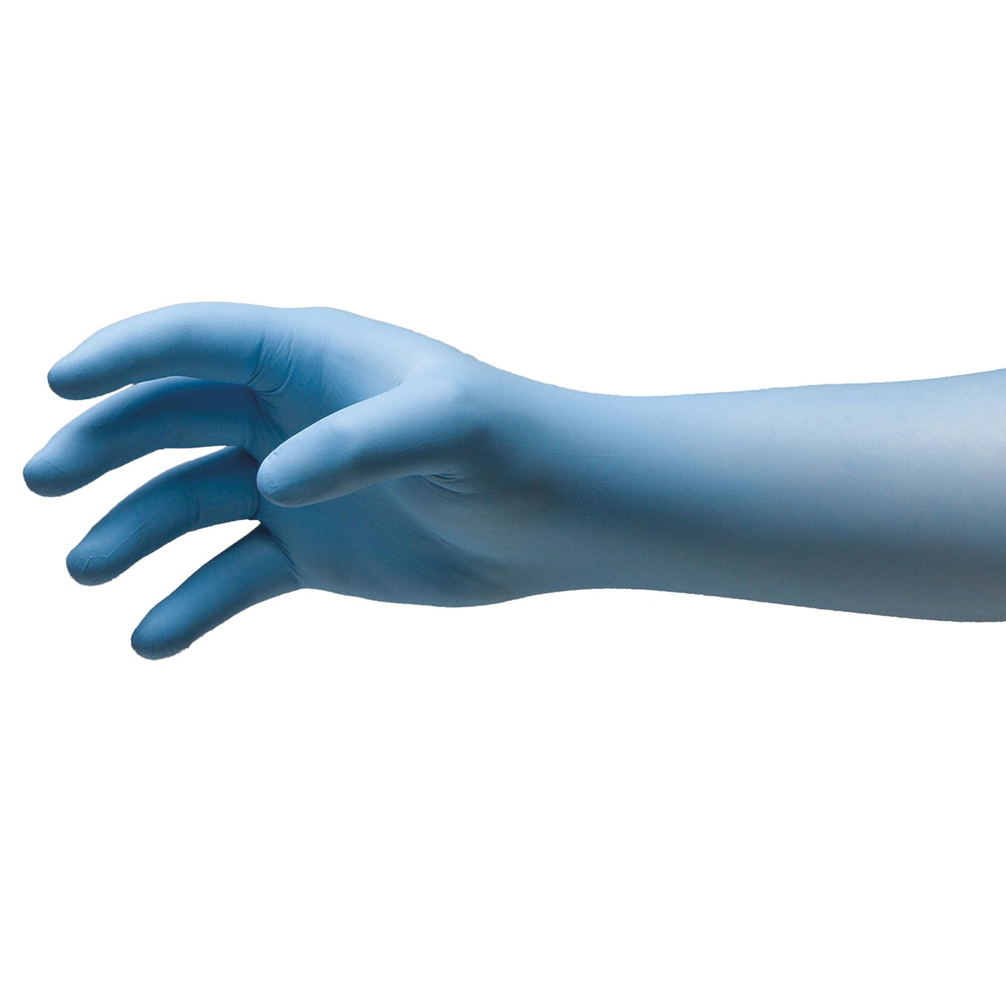 NitriDerm® EP Exam Glove Medium NonSterile Nitrile Extended Cuff Length Fully Textured Blue Chemo Tested / Fentanyl Tested (812546_CS)