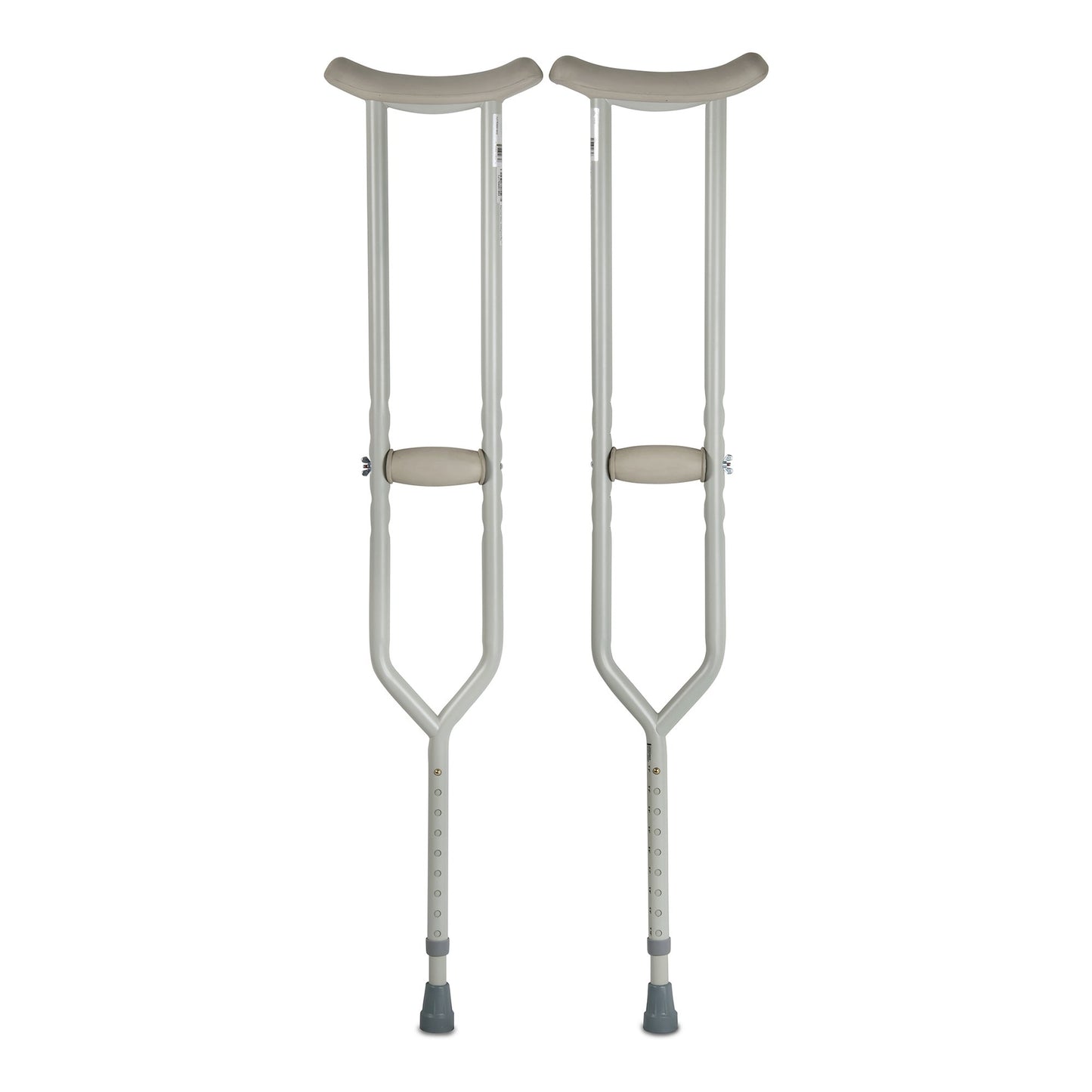 McKesson Bariatric Underarm Crutches Adult 5 Foot 2 Inch to 5 Foot 10 Inch User Height Steel Frame 500 lbs. Weight Capacity (1076181_PR)