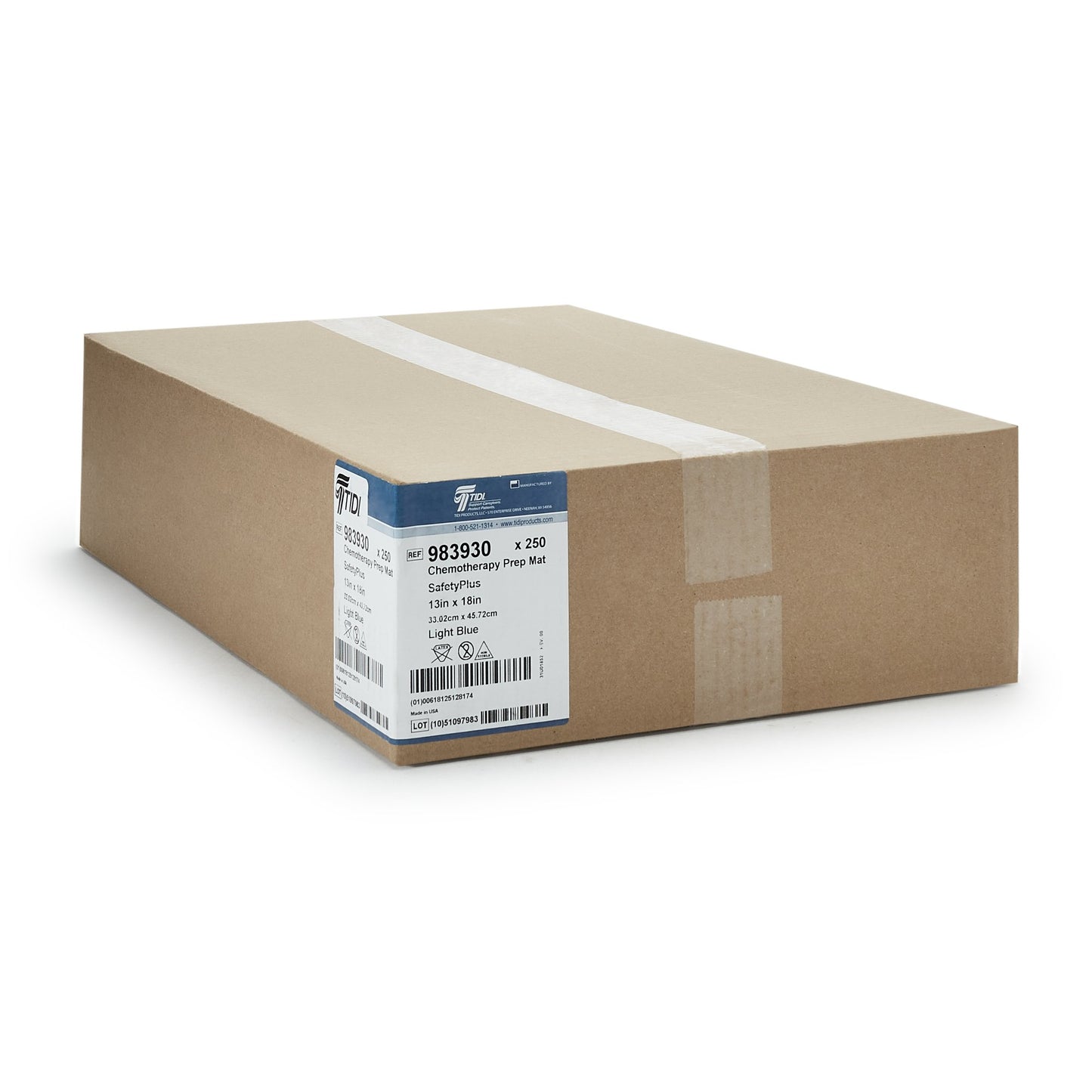 Tidi P2® Chemotherapy Prep Mat Light Blue, 13 X 18 Inch (735221_CS)