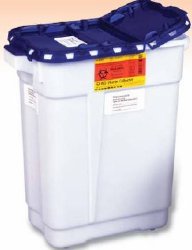 Recykleen™ Pharmaceutical Waste Container White Base 18-1/2 X 17-3/4 X 11-3/4 Inch Vertical Entry 9 Gallon (500106_EA)