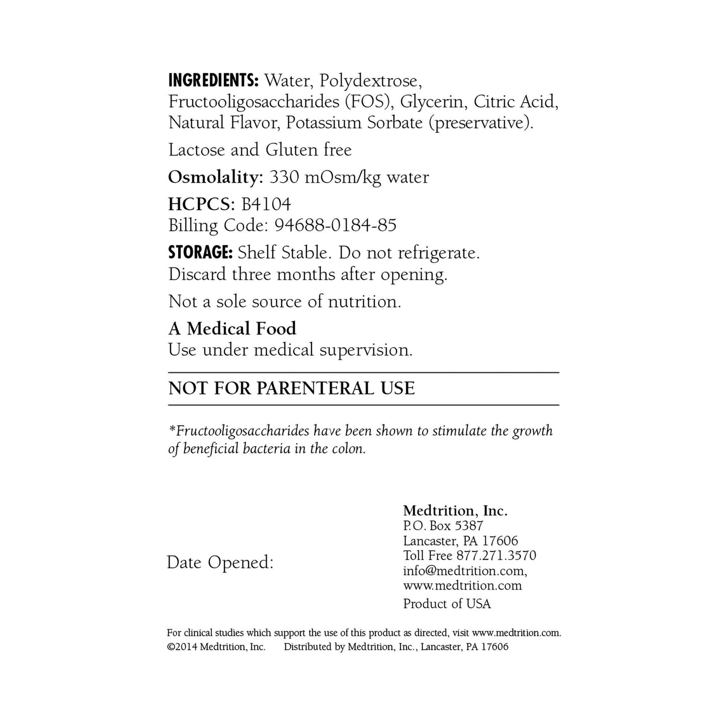 HyFiber® with FOS Oral Supplement Citrus Flavor Liquid 32 oz. Bottle (883830_CS)