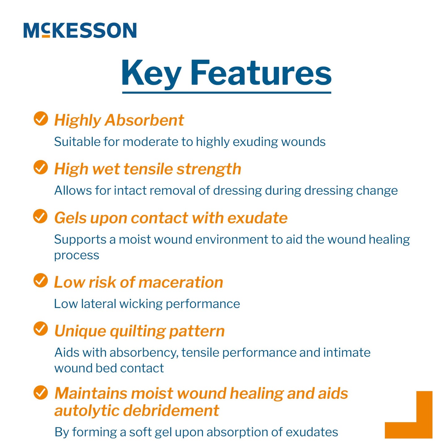 McKesson Gelling Fiber Wound Dressing 4 X 4-3/4 Inch Rectangle Sterile (1138627_BX)