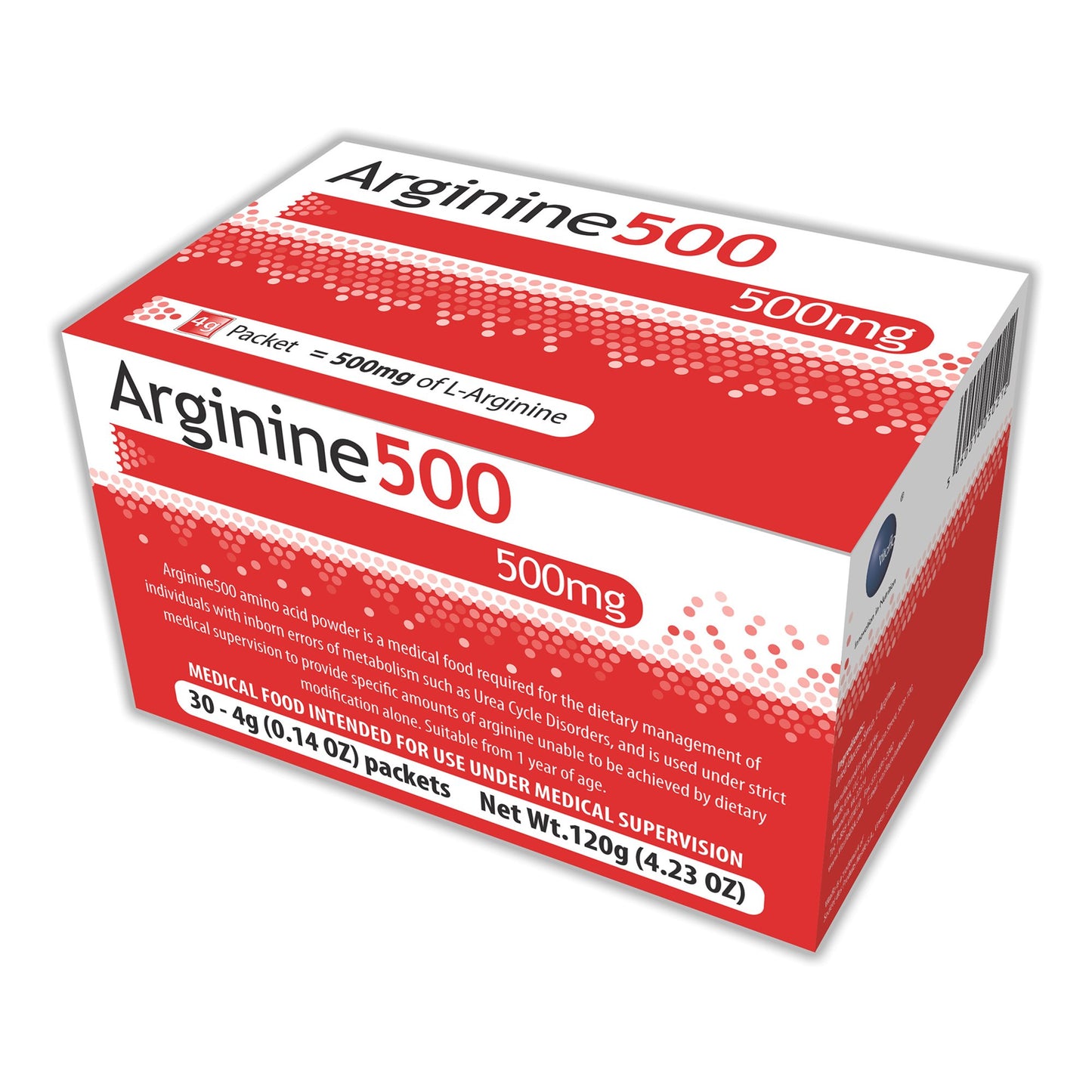 Arginine 500 Oral Supplement Unflavored Powder 4 Gram Individual Packet (1138758_CS)