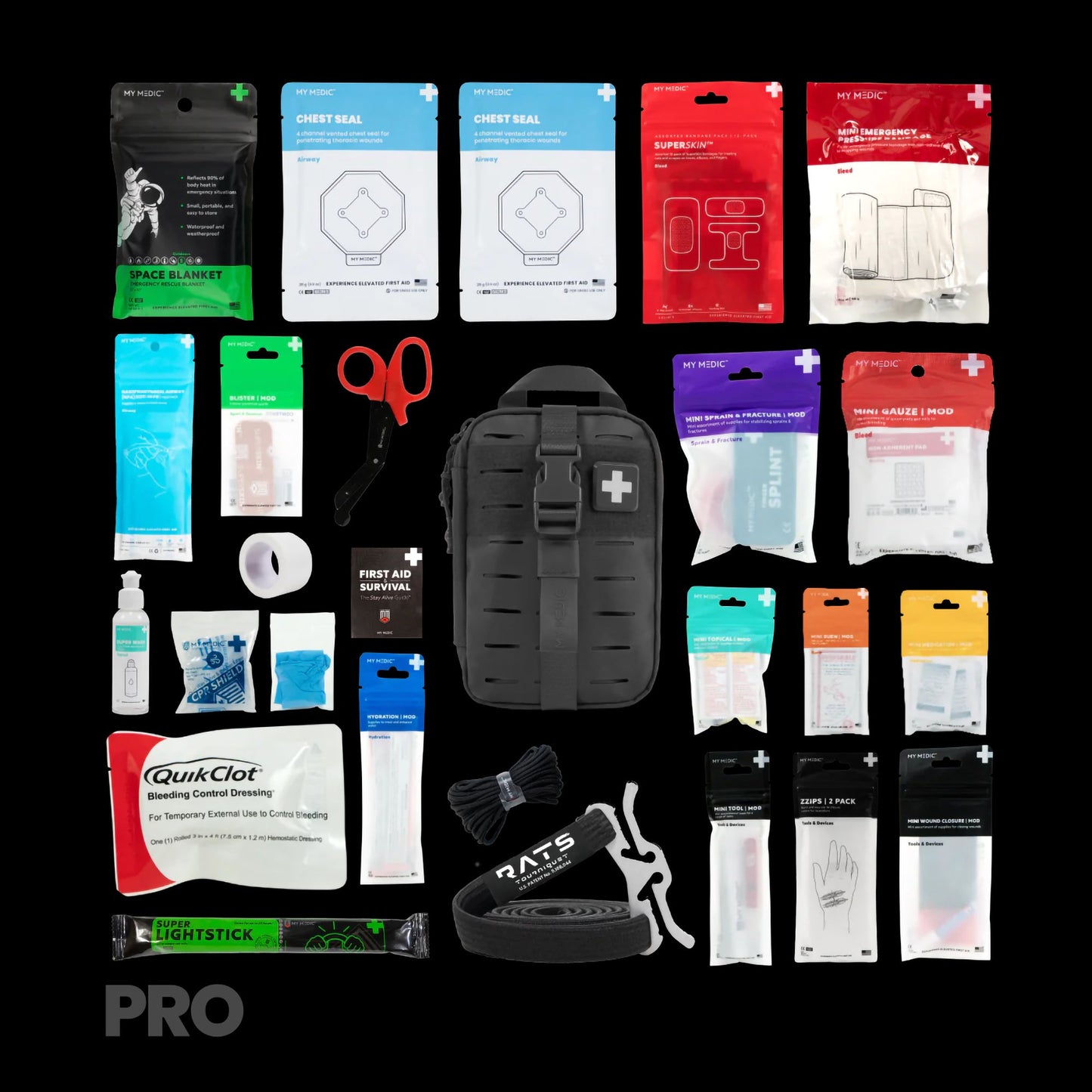 My Medic™ MYFAK Mini Pro First Aid Kit Black Soft Bag (1234448_EA)