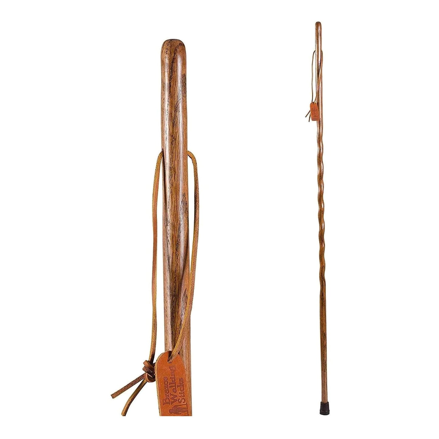 Brazos™ Twisted HitchHiker Walking Stick Wood 58 Inch Height Brown Oak (1229045_EA)