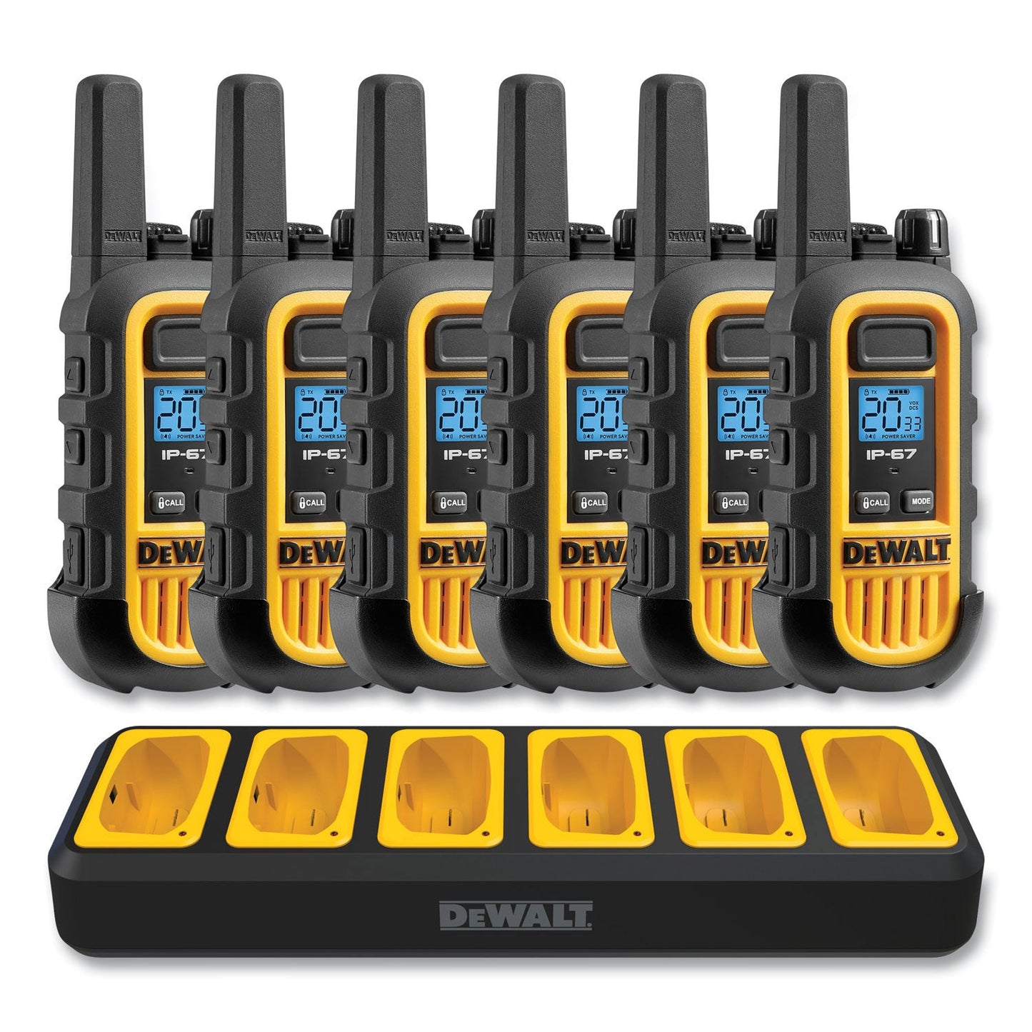 Dewalt Tools DXFRS300BCH Heavy-Duty Walkie Talkies, 1 W, 22 Channels (SEHDXFRS300BCH)
