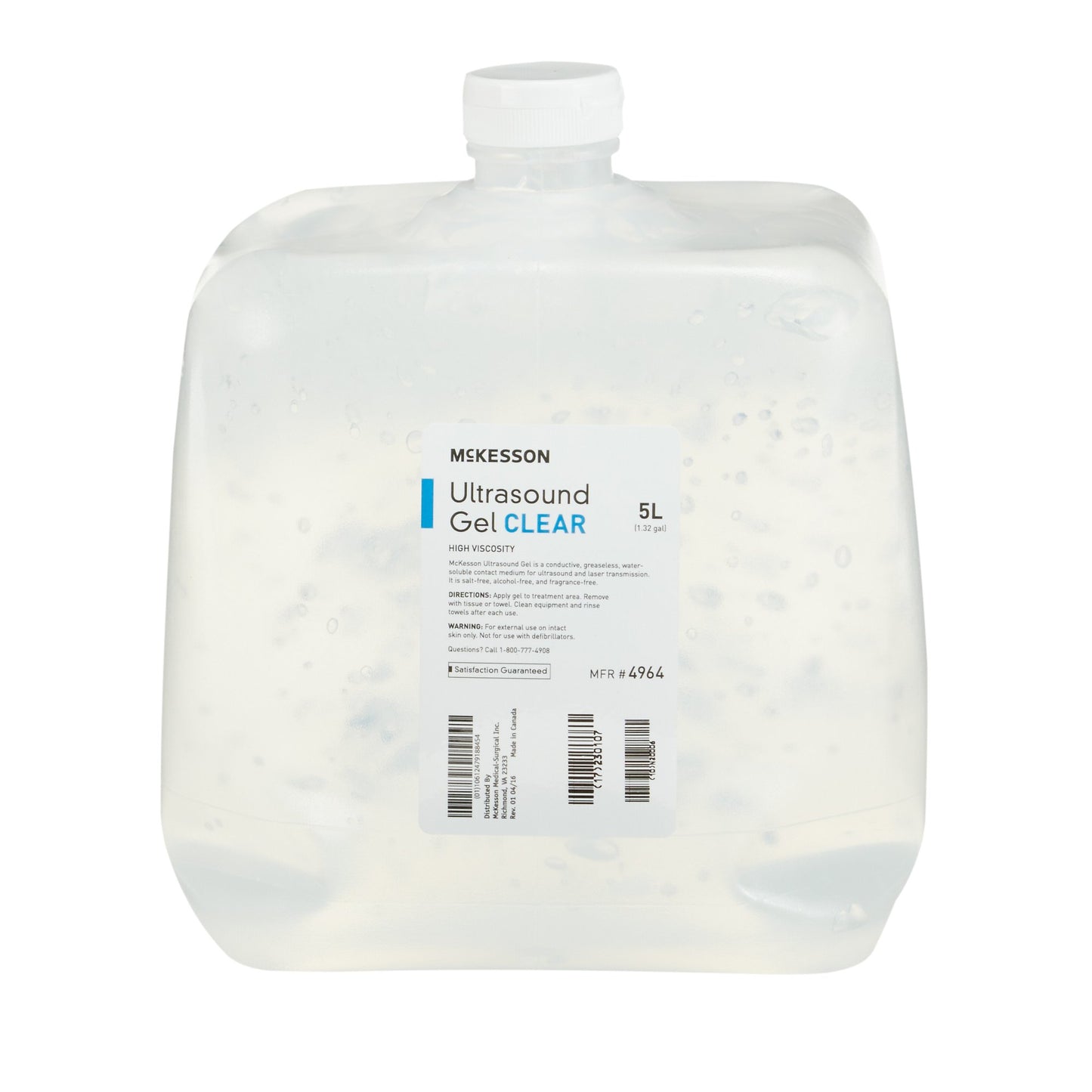 McKesson Ultrasound Gel High Viscosity 5 Liter Jug NonSterile (875484_CS)