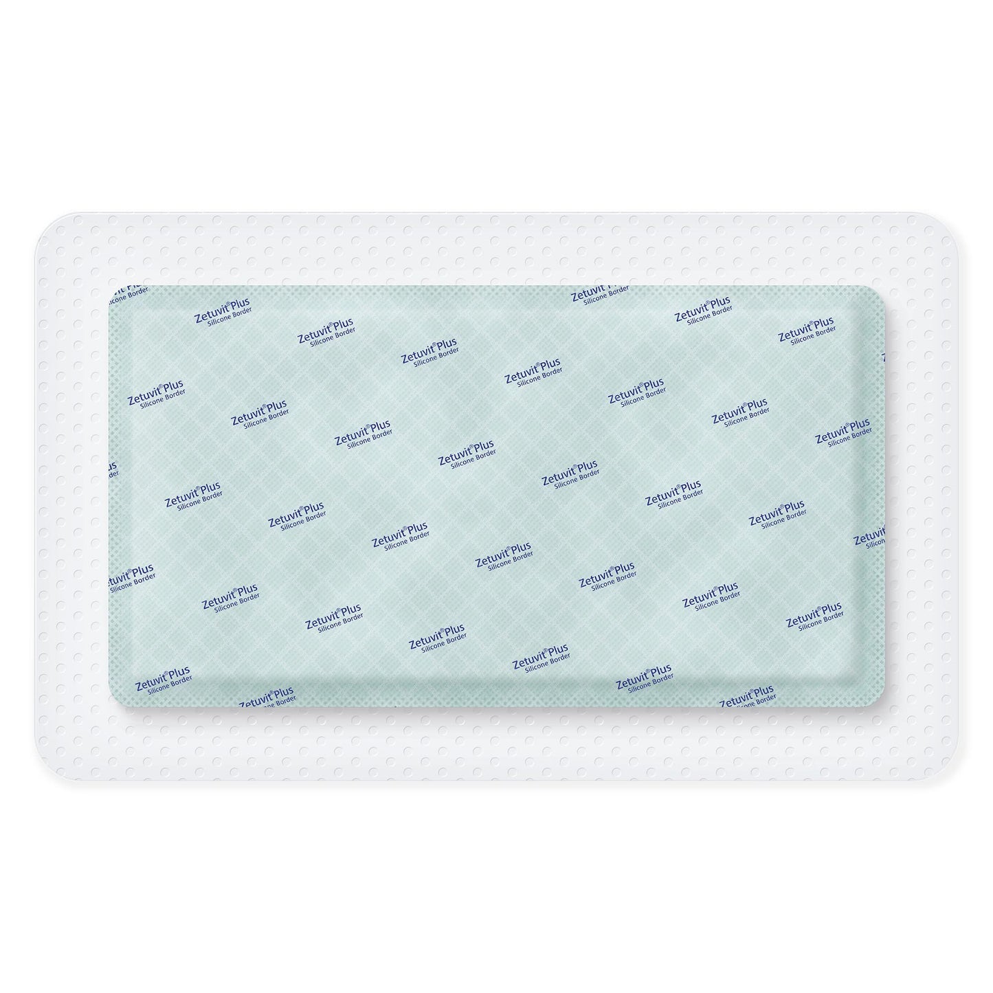 Zetuvit® Plus Silicone Border Super Absorbent Dressing Silicone Adhesive 6 X 10 Inch Rectangle (1242912_EA)