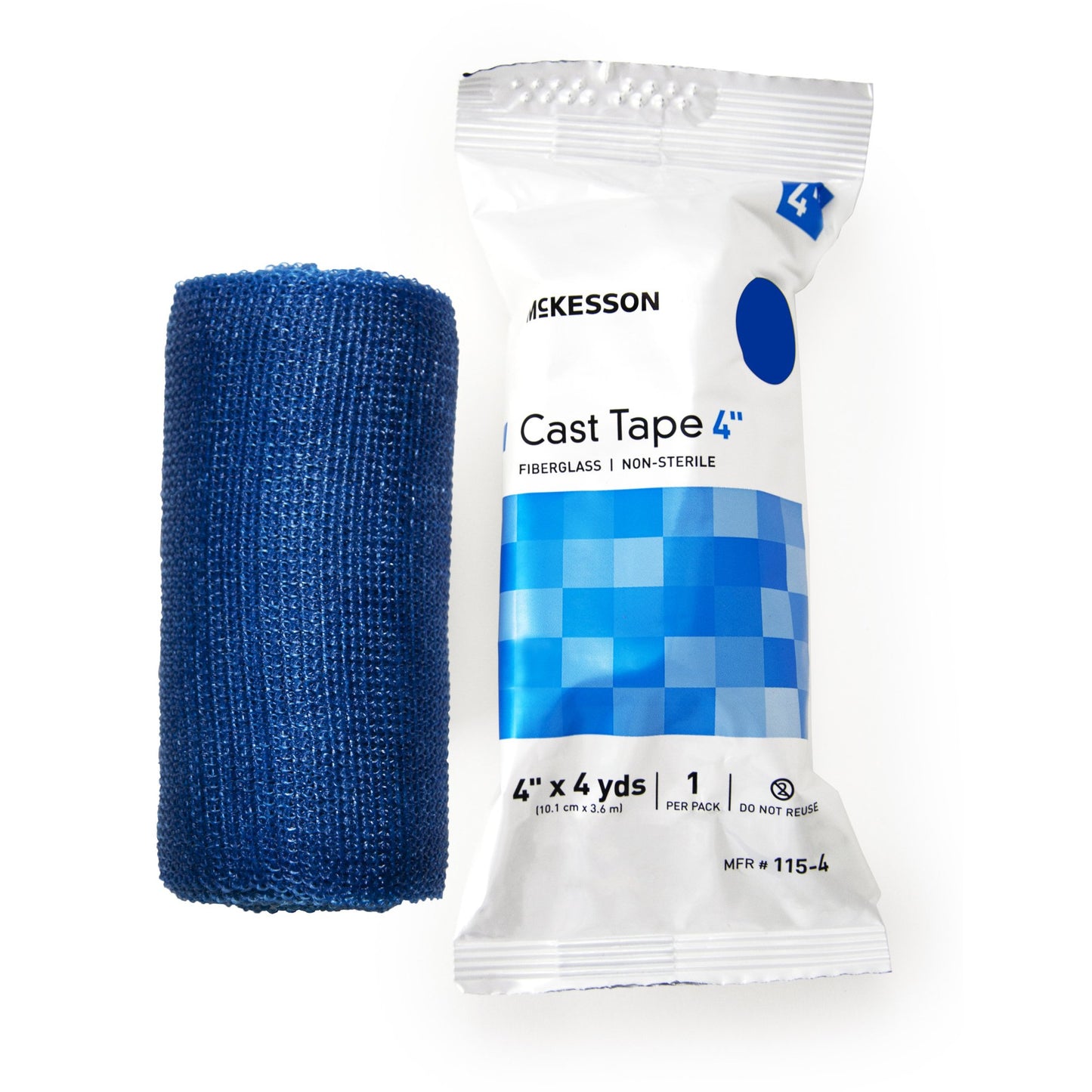 McKesson Cast Tape 4 Inch X 12 Foot Fiberglass Blue (733699_BX)
