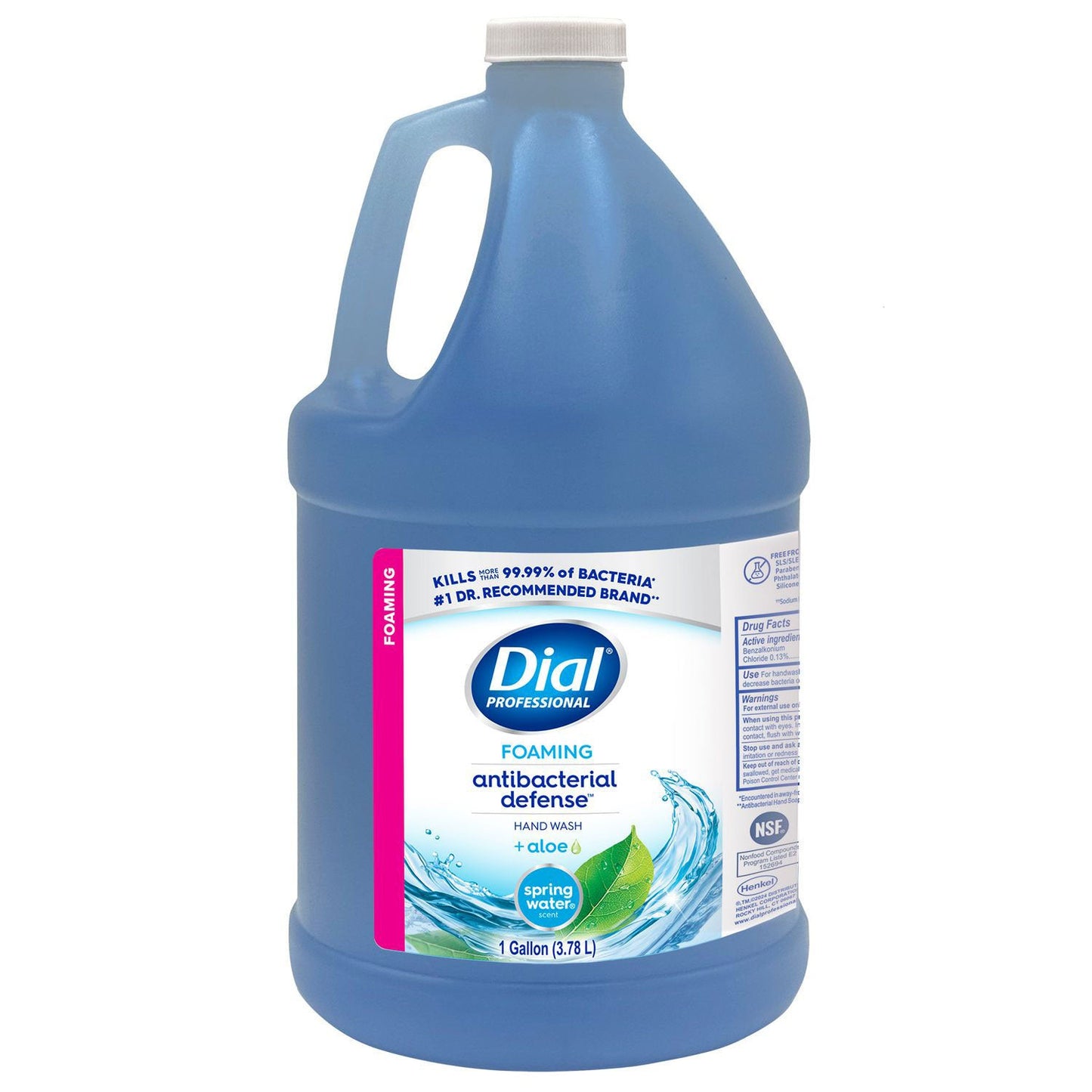 Dial Professional Antibacterial Foaming Hand Wash, Spring Water Scent, 1 gal Bottle, 4/Carton (DIA35458)