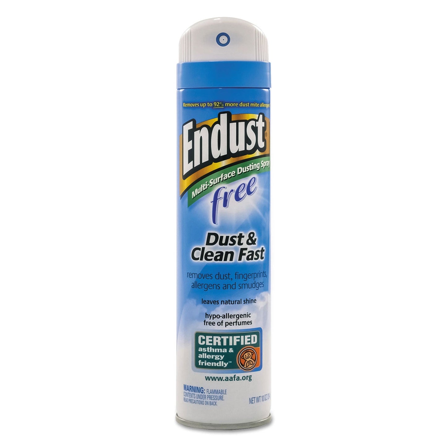 Diversey Endust Free Hypo-Allergenic Dusting and Cleaning Spray, 10 oz Aerosol, 6/CT (DVOCB507501)