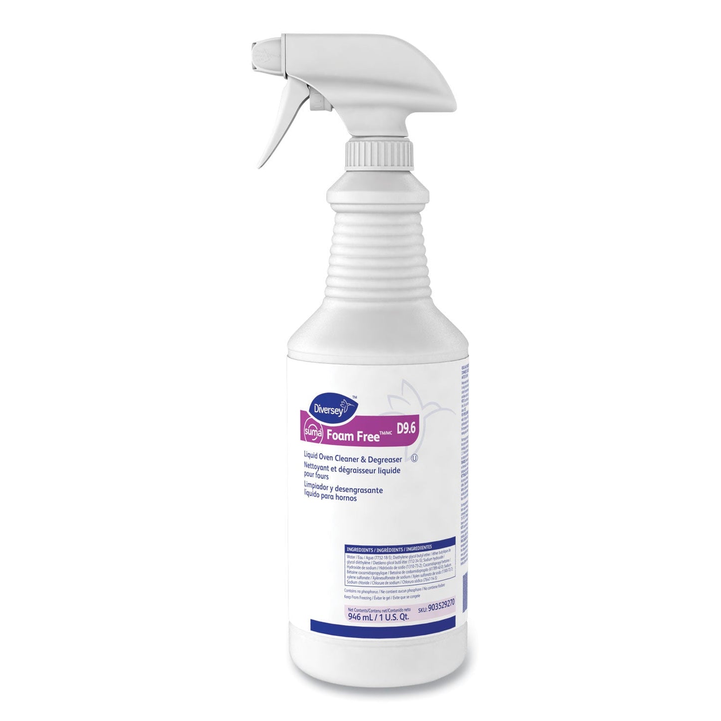 Suma Foam Free D9.6 Liquid Oven Cleaner and Degreaser, 32 oz Bottle, 12/Carton (DVO903529270)