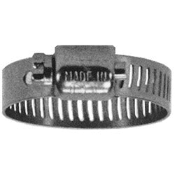 Dixon Valve MH Series Miniature Worm Gear Clamps, 7/32 in to 5/8 in Hose OD, Stainless Steel 300 (238-MH4)