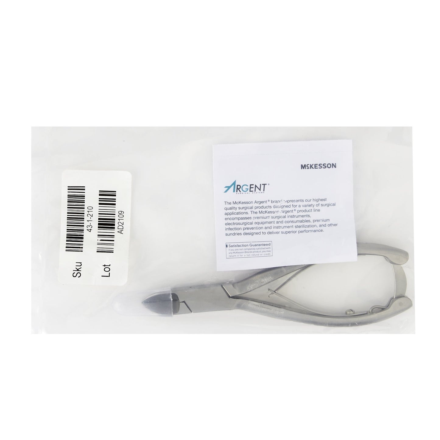 McKesson Argent™ Nail Nipper Concave Jaw 5-1/2 Inch Length Stainless Steel (970128_EA)